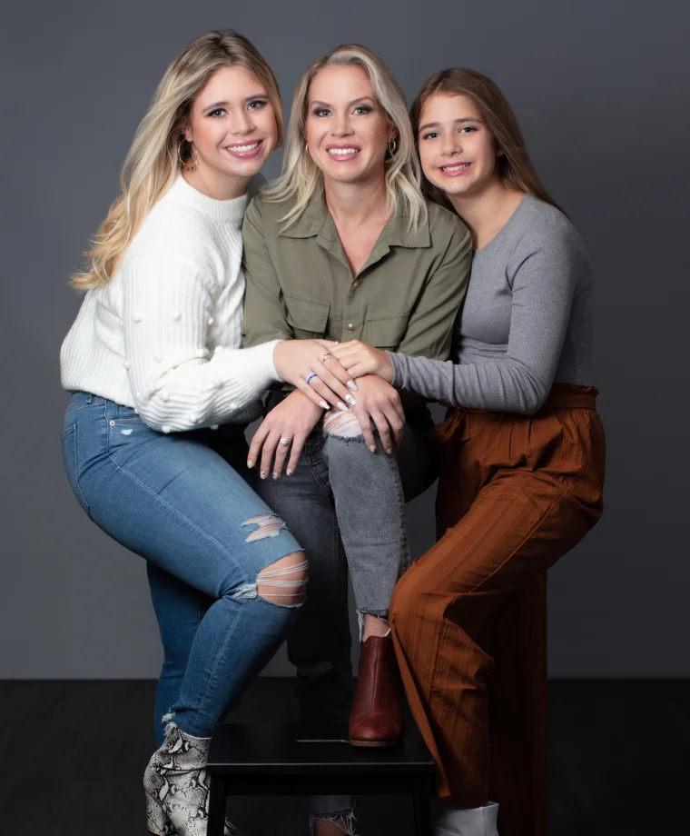 Amy Salazar Casual Family Portrait created by Colt Melrose Photography in his Houston Studio