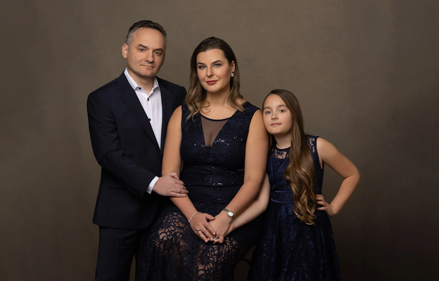 Olga Bachilo Family Portrait in Studio at Colt Melrose Photography