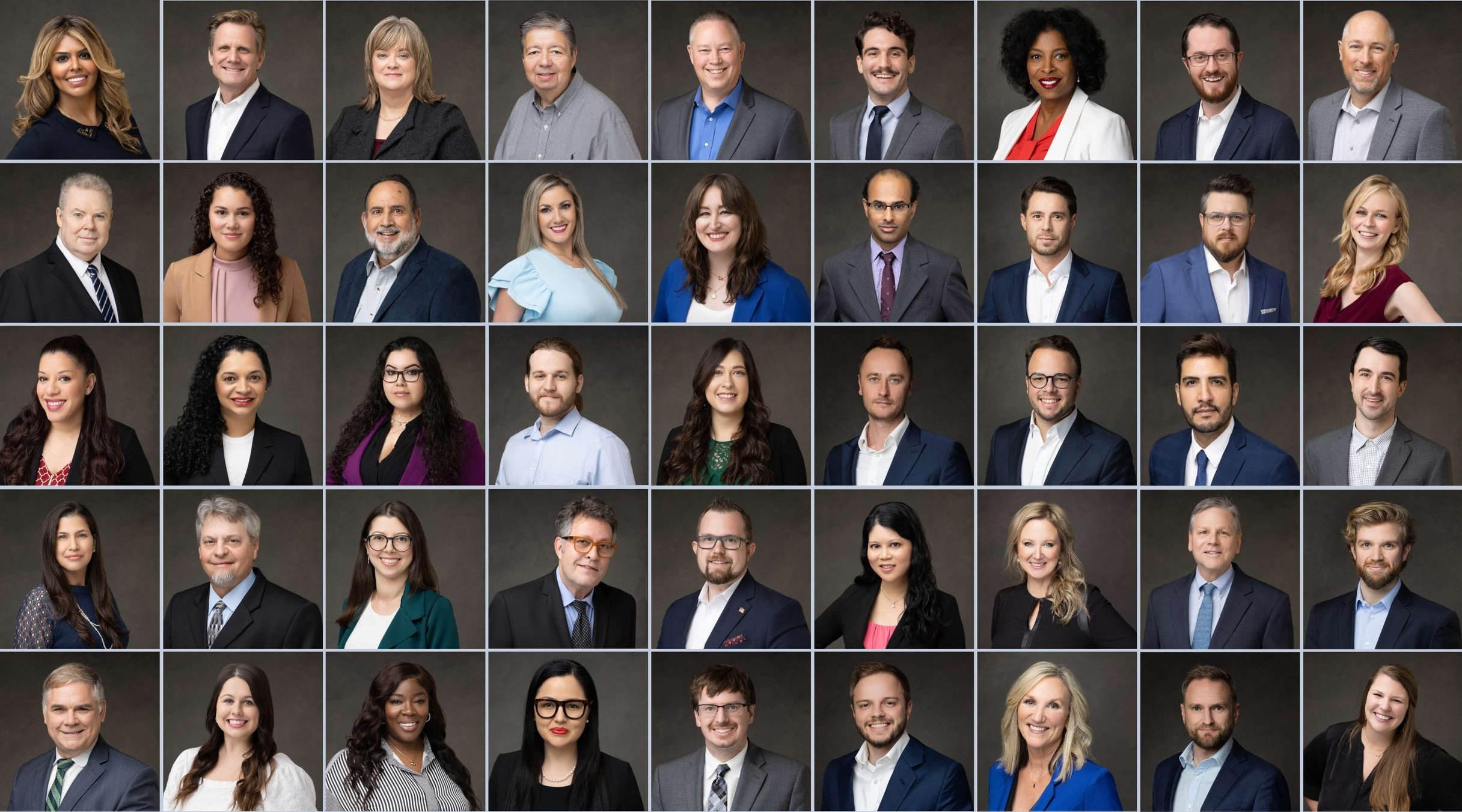large team headshot grid